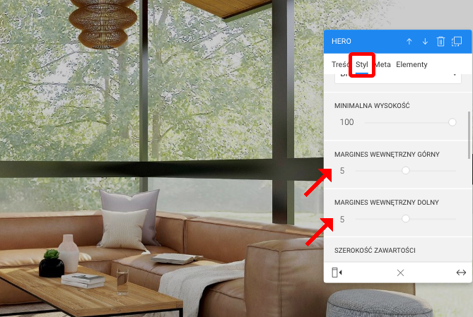 marginesy górne i dolne
